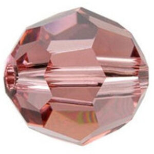 Swarovski 8mm round Blush rose, 2pcs