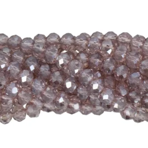 Faceted rondelle 4x3mm opal violet luster, 100pcs