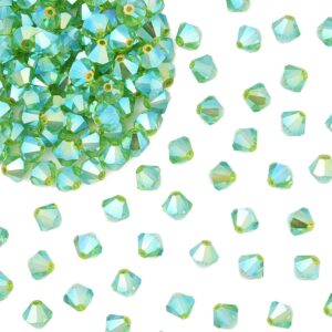 Preciosa 4mm bicone Peridot ABx2, 24pcs