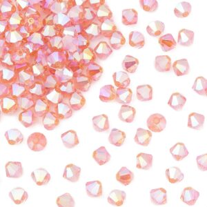Preciosa 4mm bicone Rose peach ABx2, 24 pcs