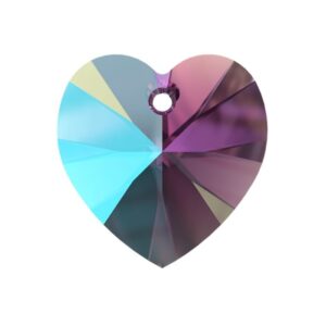 Swarovski heart 10.3x10mm, Amethyst shimmer