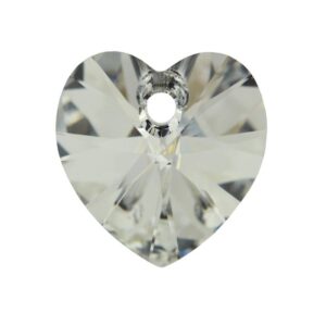 Swarovski heart 10.3x10mm, Crystal comet argent light
