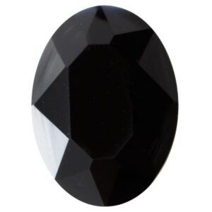 Kristalli kapussi soikea 14x10mm, Jet