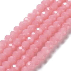 Faceted rondelle 6x4mm Rose peach, n.80-85pcs