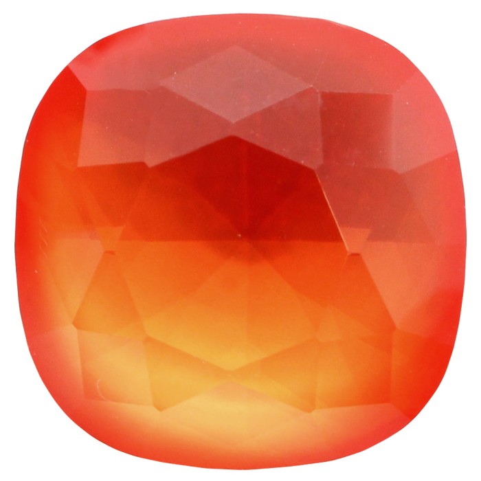 Kristalli kapussi neliö 12mm, Orange lacquer