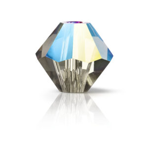 Preciosa 4mm bicone Black diamond glitter, 30kpl