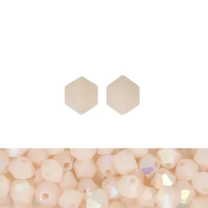 Brilliant crystal 4mm Opaque champagne AB, 30kpl