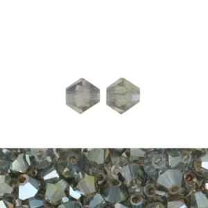 Brilliant crystal 4mm Green plated, 30kpl