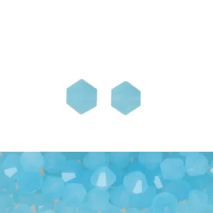 Brilliant crystal 4mm Opal turquoise, 30kpl