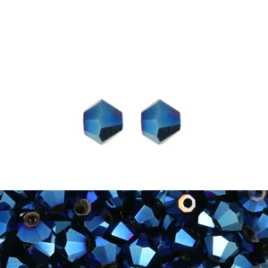 Brilliant crystal 4mm Metallic blue, 30kpl