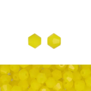 Brilliant crystal 4mm Opaque yellow, 30kpl