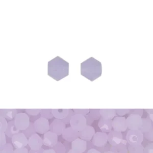 Brilliant crystal 4mm Opal lavender, 30kpl