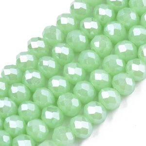 Faceted rondelle 2.3x1.5mm Light green luster, appr. 140pcs