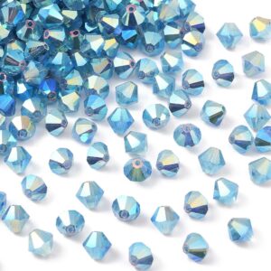 Preciosa 6mm bicone Malibu blue ABx2, 12kpl