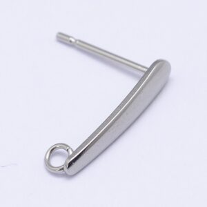 304 Stainless steel earpiece 15x3mm, 4pcs