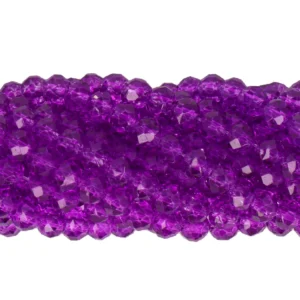 Faceted rondelle 4x3mm Cyclamen, 100pcs
