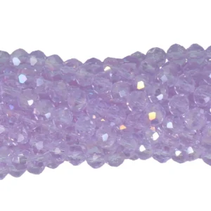 Faceted rondelle 4x3mm Lavender AB, 100pcs