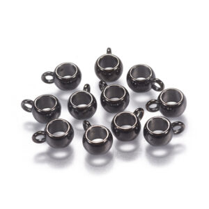 Gunmetal bail with loop 8x5mm, 2pcs