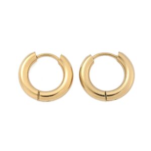 Gold plated 304 stainless steel leverback earpiece 16x3mm, 2pcs