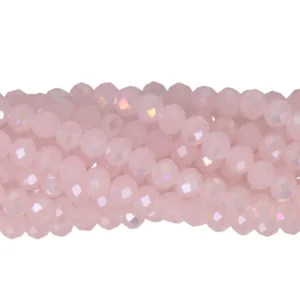 Fasettihelmi rondelli 4x3mm Opal pink luster, 100kpl