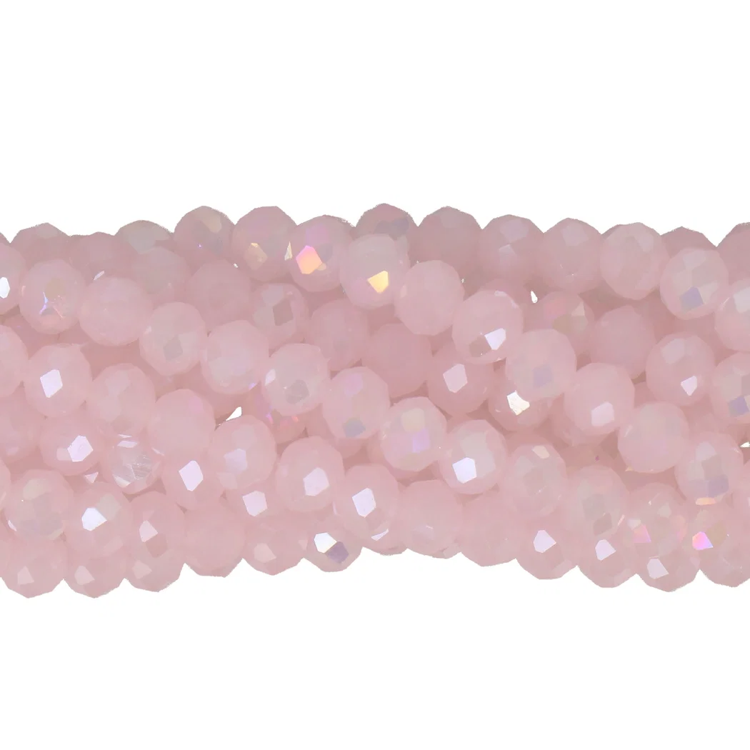 Fasettihelmi rondelli 4x3mm Opal pink luster, 100kpl