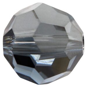 Swarovski 8mm round Denim blue satin, 2pcs