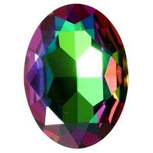 Crystal cabochon oval 30x20mm, Crystal volcano