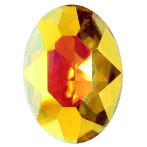 Crystal cabochon oval 30x20mm, Crystal astral pink