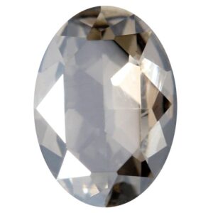 Crystal cabochon oval 30x20mm, Crystal satin