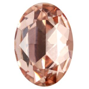 Crystal cabochon oval 30x20mm, Light padparadscha
