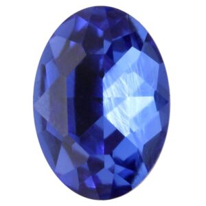 Crystal cabochon oval 30x20mm, Sapphire