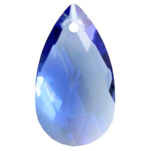 Crystal pear pendant 16x9mm Sapphire moonlight, 2pcs