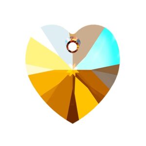 Swarovski heart 10.3x10mm, Light topaz shimmer
