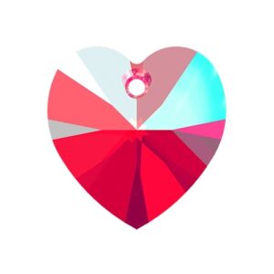 Swarovski heart 10.3x10mm, Light siam shimmer