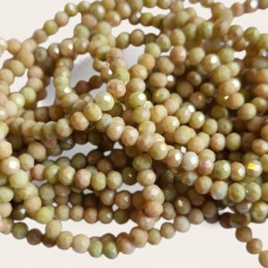 Fasettihelmi rondelli 4x3mm Mix, n.105kpl