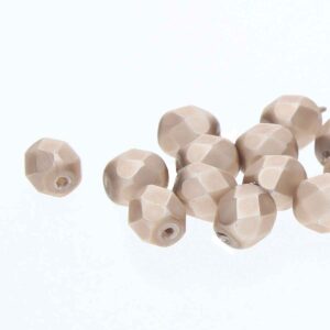 Pyöreä fasettihelmi 8mm Metallic champagne, 25kpl