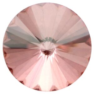 Crystal rivoli 14mm, Soft rose peach silver shade