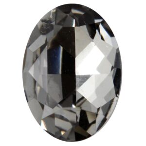 Crystal cabochon oval 18x13mm, Black diamond