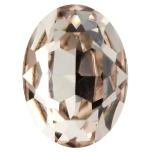 Crystal cabochon oval 18x13mm, Soft light silk