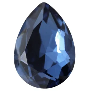 Crystal cabochon teardrop 18x13mm, Montana blue