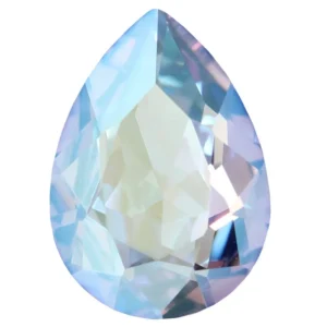 Crystal cabochon teardrop 18x13mm, Soft aquamarine transmission