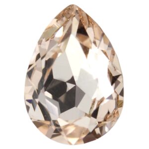 Crystal cabochon teardrop 18x13mm, Soft light silk