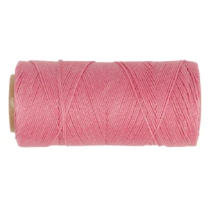 Linhasita waxed polyester cord 1mm Rose, 6m