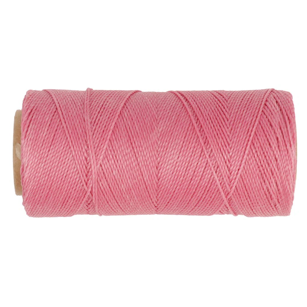 Linhasita waxed polyester cord 1mm Rose, 6m