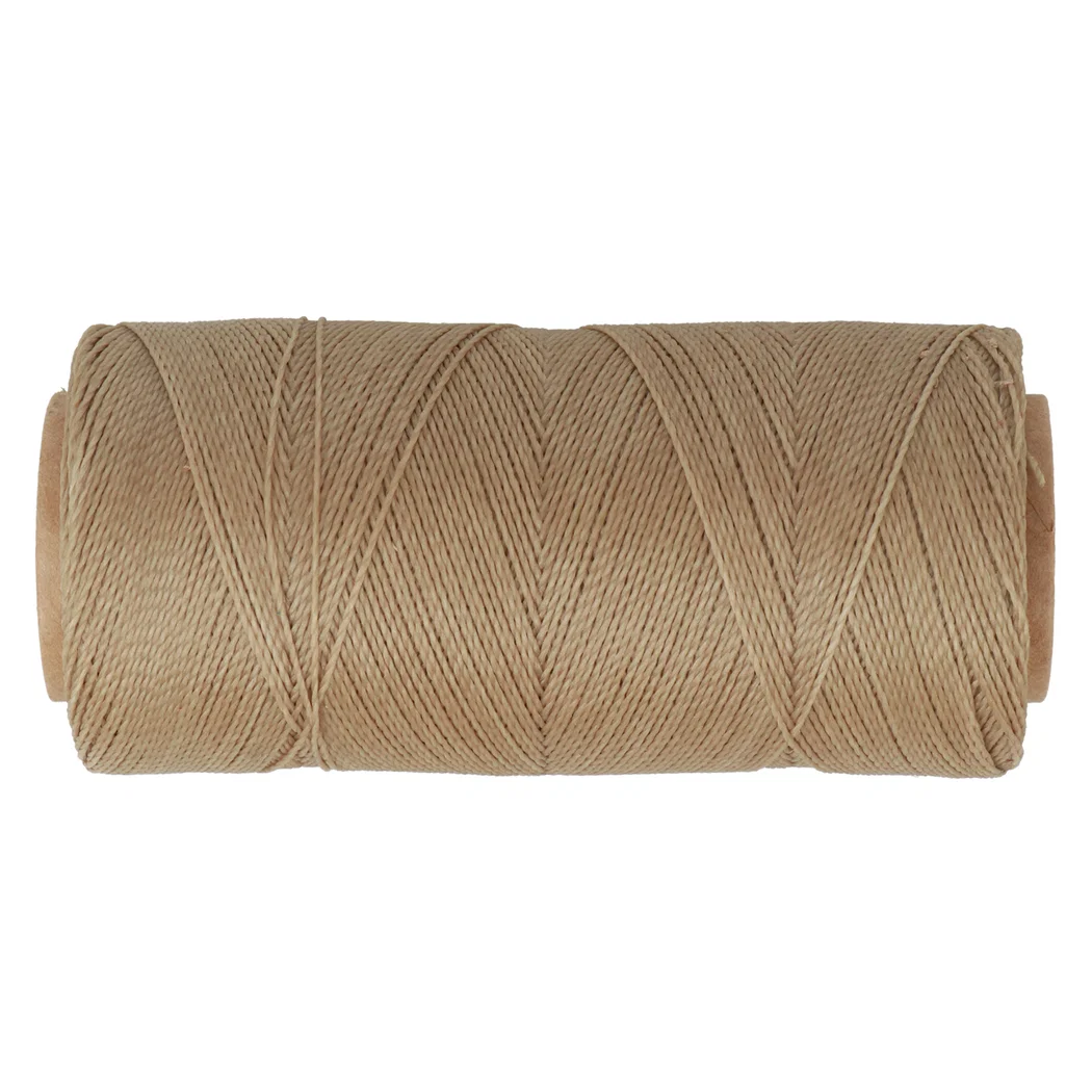 Linhasita waxed polyester cord 0,5mm Beige, 10m