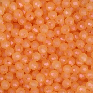 Faceted glass bead 4mm Orange silk, 100pcs